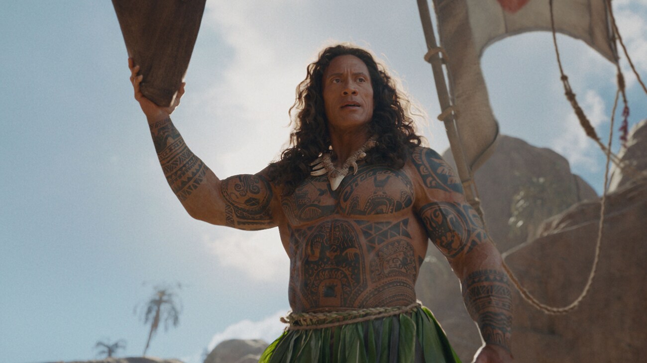 Dwayne Johnson as Maui in Disney's live-action MOANA. Photo courtesy of Disney. © 2026 Disney Enterprises, Inc. All Rights Reserved.