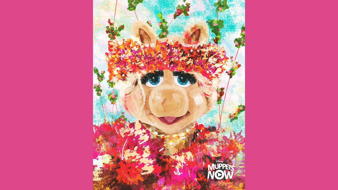 Image of Miss Piggy from the Disney+ Originals series "Muppets Now".