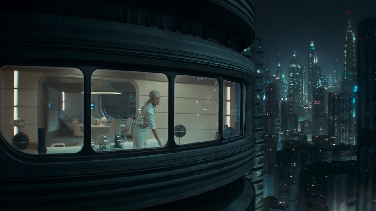 Supervisor Dedra Meero (Denise Gough) in Lucasfilm's ANDOR Season 2, exclusively on Disney+. Photo courtesy of Lucasfilm. ©2025 Lucasfilm Ltd. & TM. All Rights Reserved.