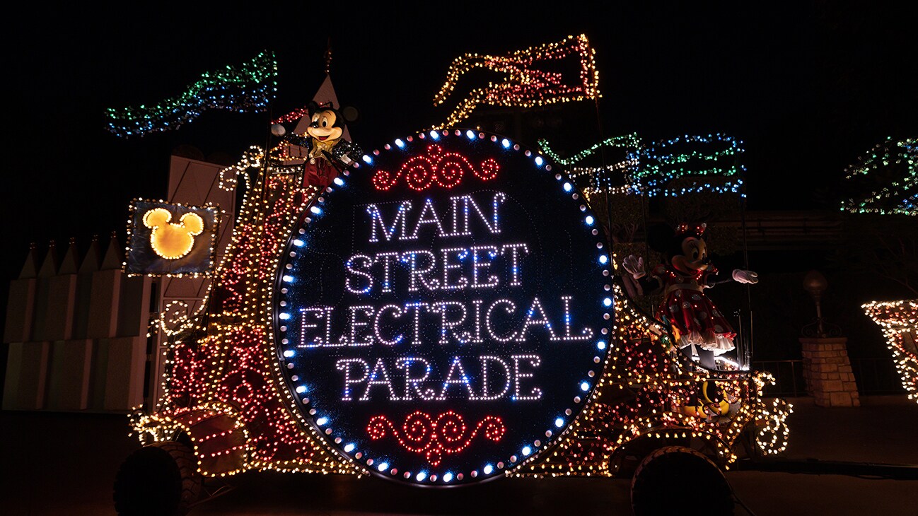 Image of the Main Street Electrical Parade float.