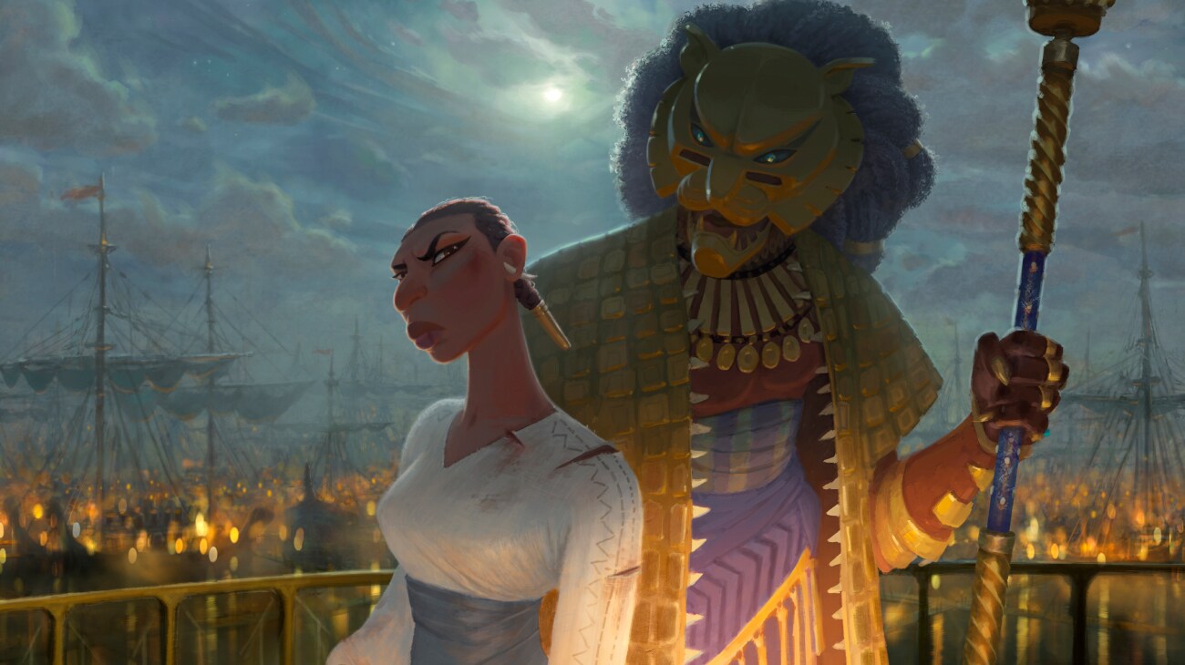 (L-R): Noni (Winnie Harlow) and The Lion (Cress Williams) in Marvel Animation's EYES OF WAKANDA, exclusively on Disney+. Photo courtesy of Marvel.© 2025 MARVEL. All Rights Reserved.