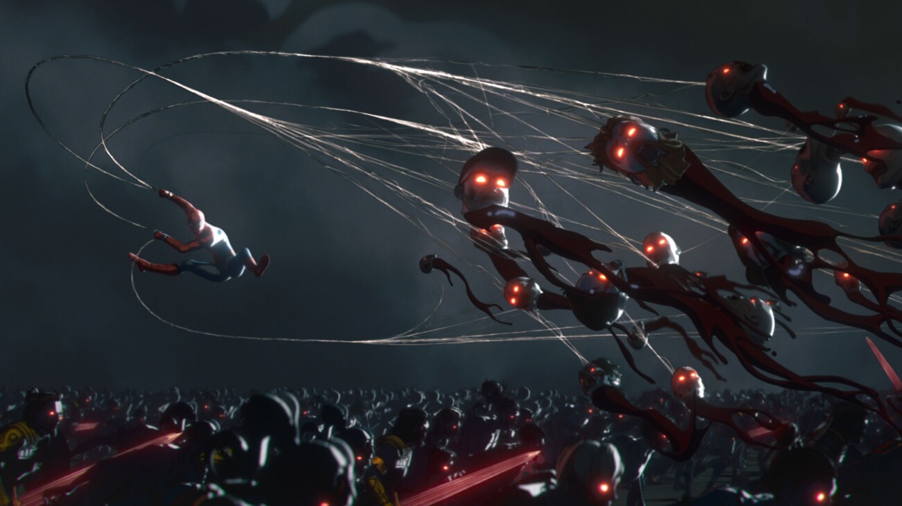 Peter Parker/Spider-Man (voiced by Hudson Thames) in Marvel Television's MARVEL ZOMBIES exclusively on Disney+. Photo courtesy of Marvel Television. © 2025 MARVEL.