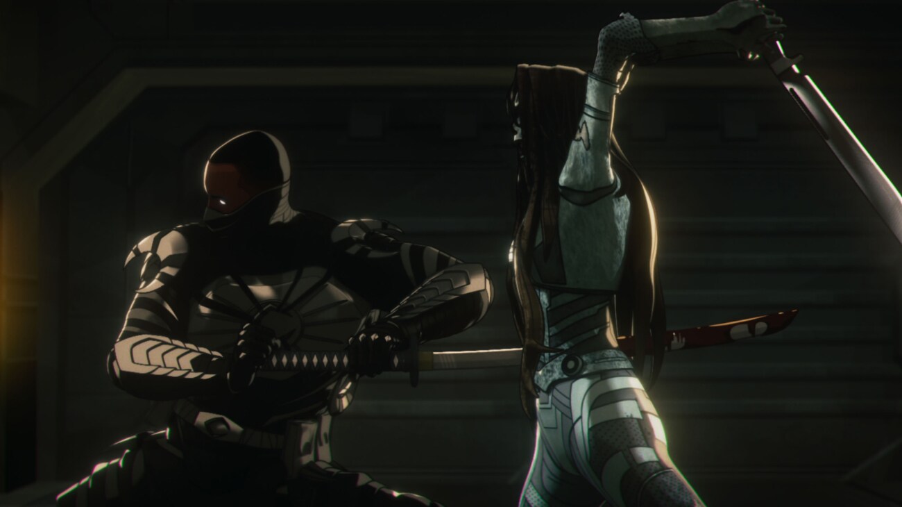 Blade Knight (voiced by Todd WIlliams) in Marvel Television's MARVEL ZOMBIES exclusively on Disney+. Photo courtesy of Marvel Television. © 2025 MARVEL.