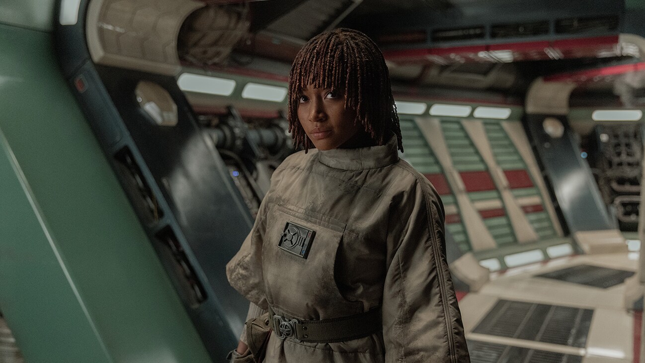 Osha Aniseya (Amandla Stenberg) in Lucasfilm's THE ACOLYTE, season one, exclusively on Disney+. ©2024 Lucasfilm Ltd. & TM. All Rights Reserved.