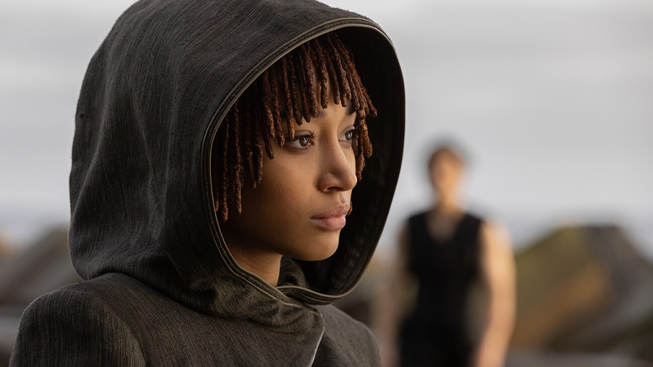 Osha (Amandla Stenberg) in Lucasfilm's THE ACOLYTE, season one, exclusively on Disney+. ©2024 Lucasfilm Ltd. & TM. All Rights Reserved.