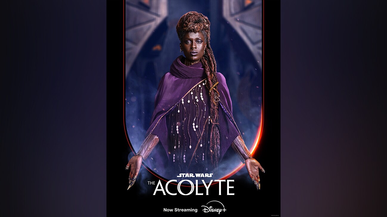 Mother Aniseya | Mother Aniseya is the leader of a mysterious coven of witches on Brendok who value their independence and the preservation of their beliefs and powers. She is knowledgeable in the arcane ways of the Force. | Star Wars: The Acolyte | Now Streaming | Disney+ | movie poster
