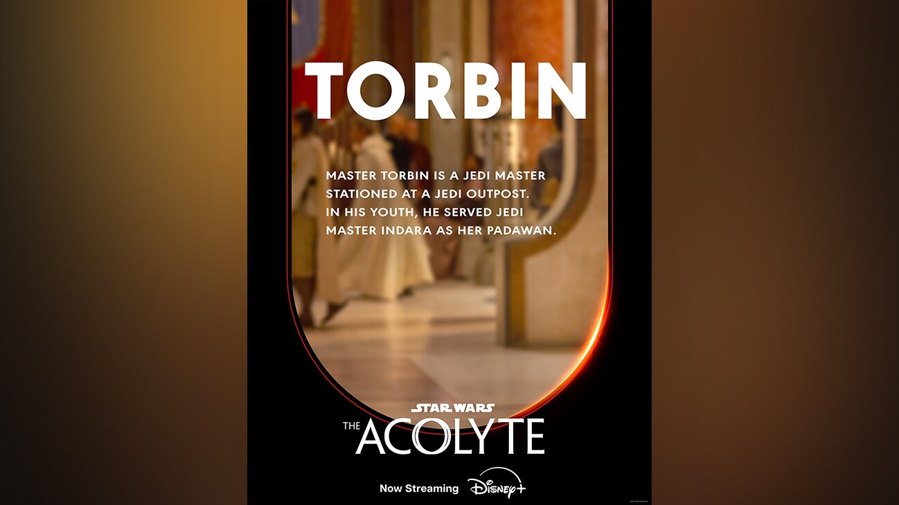 Torbin | Master Torbin is a Jedi Master stationed at a Jedi outpost. In his youth, he served Jedi Master Indara as her Padawan. | Star Wars: The Acolyte | Now Streaming | Disney+ | movie poster