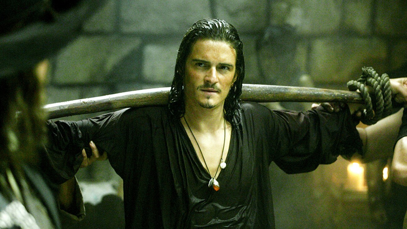 Will Turner (Orlando Bloom) in the Disney movie Pirates of the Caribbean: At World's End.