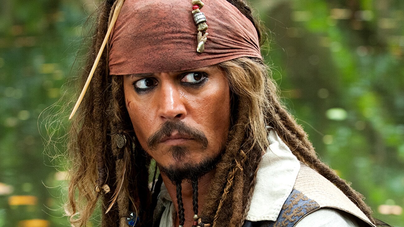 Jack Sparrow (Johnny Depp) in the Disney movie Pirates of the Caribbean: On Stranger Tides.