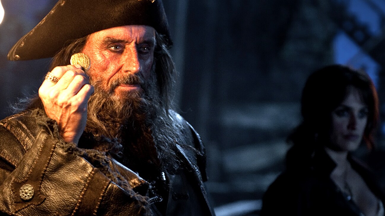 Blackbeard (Ian McShane) in the Disney movie Pirates of the Caribbean: On Stranger Tides.