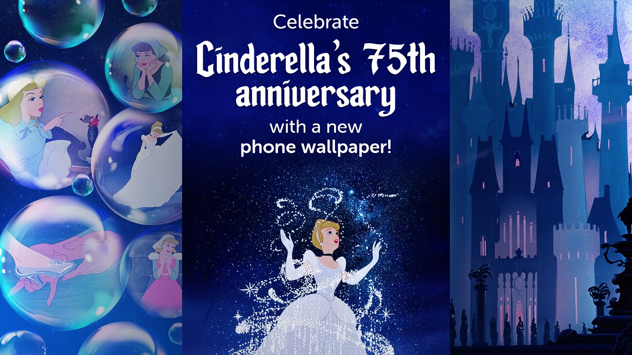 Celebrate Cinderella's 75th Anniversary with a new phone wallpaper!