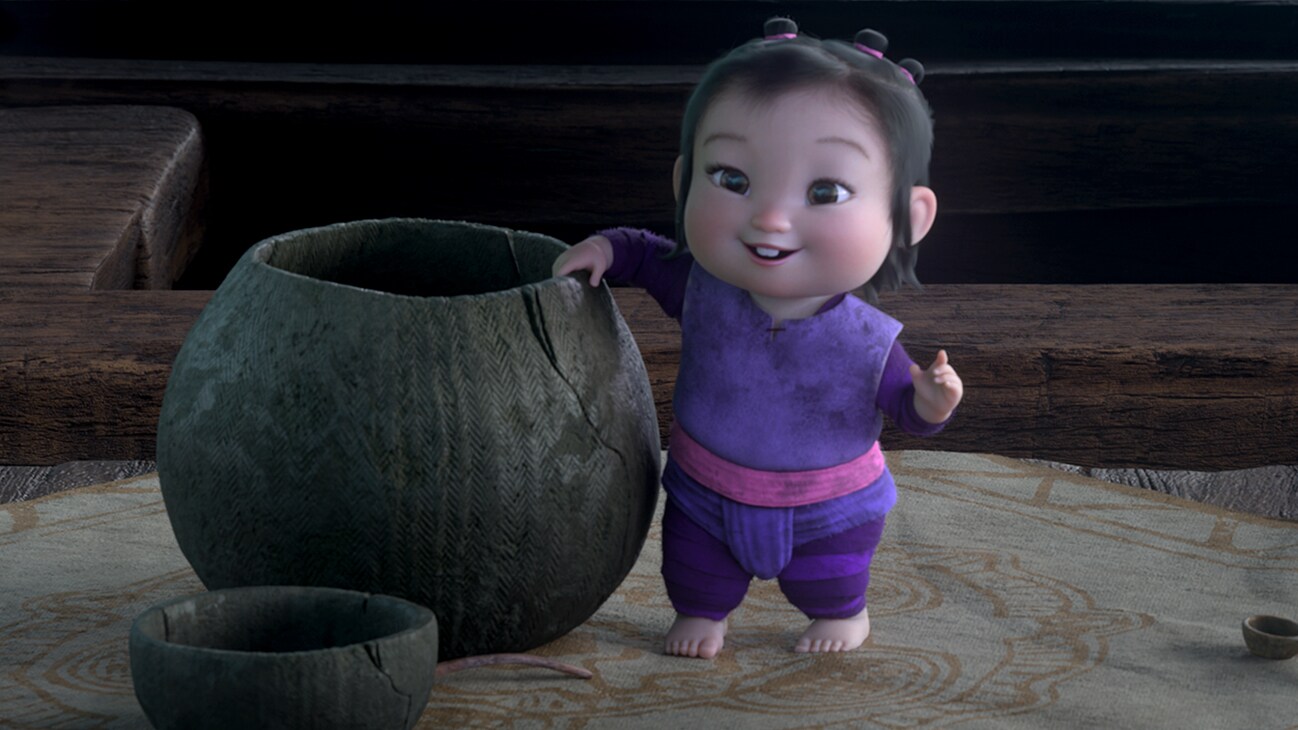 A thieving toddler, Noi. © 2020 Disney. All Rights Reserved.