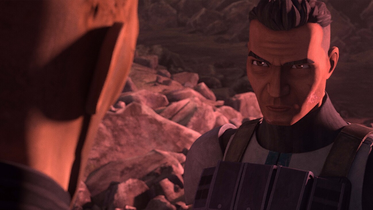 Captain Howzer in a scene from "STAR WARS: THE BAD BATCH", season 3 exclusively on Disney+. © 2024 Lucasfilm Ltd. & ™. All Rights Reserved.