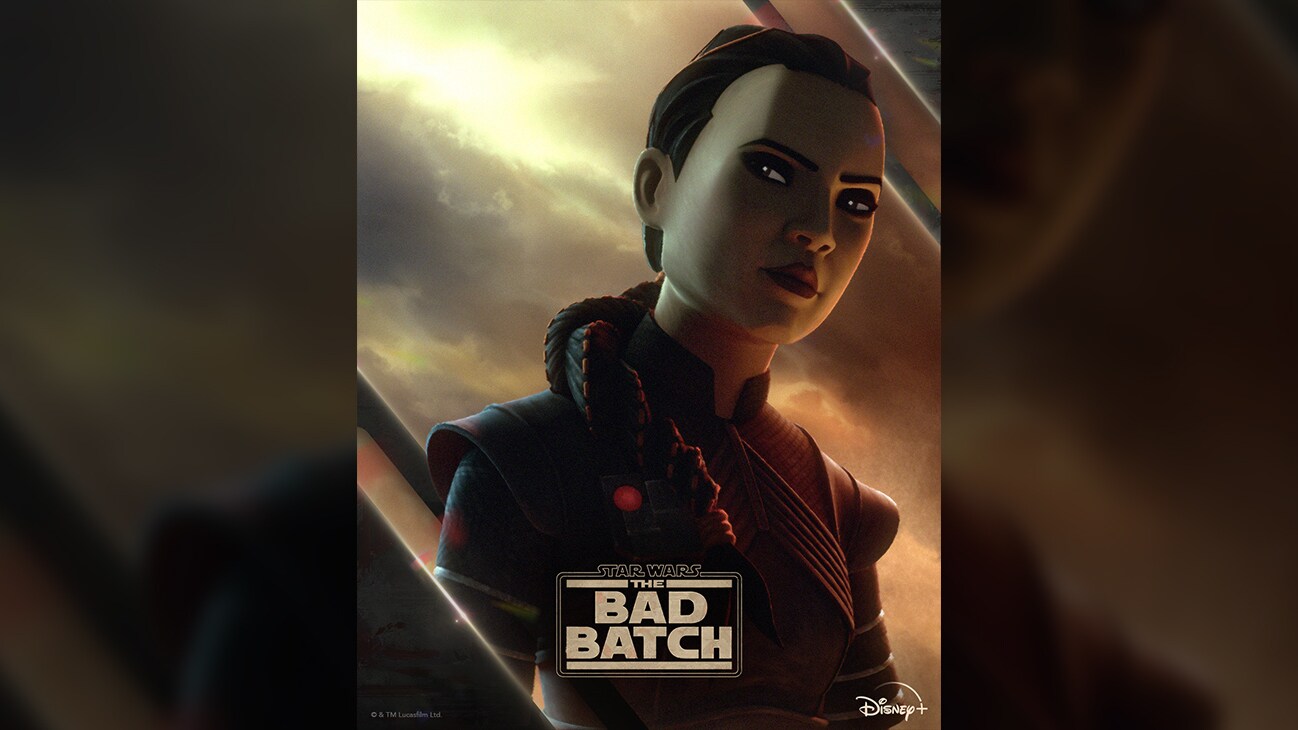 Poster image of Fennec Shand from the Disney+ Original series, "Star Wars: The Bad Batch Season 3."