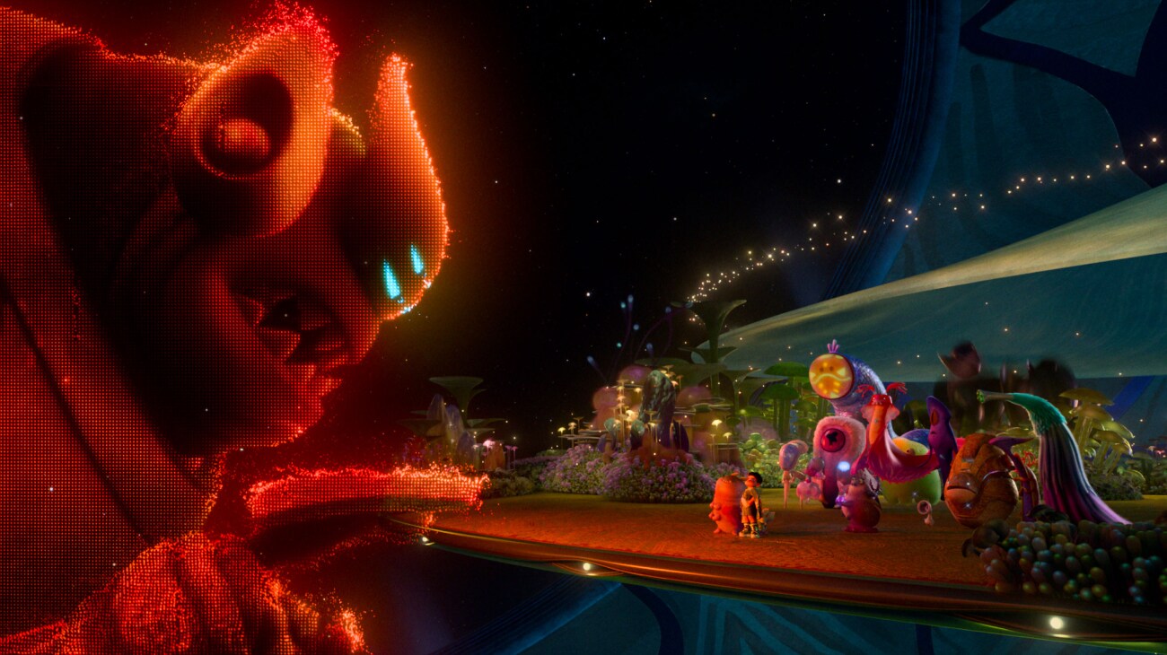 BARGAINING CHIP – When Lord Grigon (voice of Brad Garrett), a fierce alien warlord who rules the planet Hylurg, vows to enact his wrath on the Ambassadors of the Communiverse who humiliated him—it’s up to Elio (voice of Yonas Kibreab) to stop him. Elio’s plan involves the perfect bargaining chip—Grigon’s son Glordon (voice of Remy Edgerly), who’s all in on the plan. Directed by Madeline Sharafian, Domee Shi and Adrian Molina, and produced by Mary Alice Drumm, Disney and Pixar’s “Elio” releases in theaters June 20, 2025. © 2025 Disney/Pixar. All Rights Reserved.