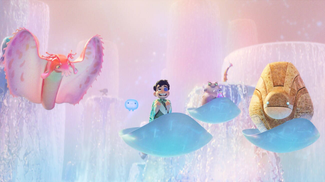 A COSMIC MISADVENTURE – When an 11-year-old space fanatic is beamed up to the Communiverse, an interplanetary organization with representatives from galaxies far and wide, he must form new bonds with eccentric alien lifeforms. From left to right: Ambassador Questa (voice of Jameela Jamil), Ooooo (voice of Shirley Henderson) and Elio (voice of Yonas Kibreab). Directed by Madeline Sharafian, Domee Shi and Adrian Molina, and produced by Mary Alice Drumm, Disney and Pixar’s “Elio” releases in theaters June 20, 2025. © 2025 Disney/Pixar. All Rights Reserved.
