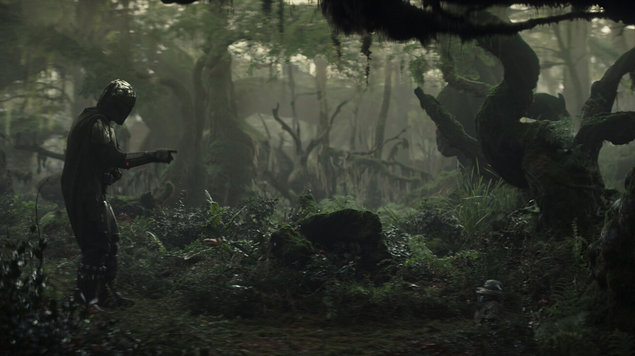 Din Djarin / The Mandalorian (Pedro Pascal) and Grogu in Lucasfilm's THE MANDALORIAN AND GROGU. Photo courtesy of Lucasfilm. © 2026 Lucasfilm Ltd™. All Rights Reserved.