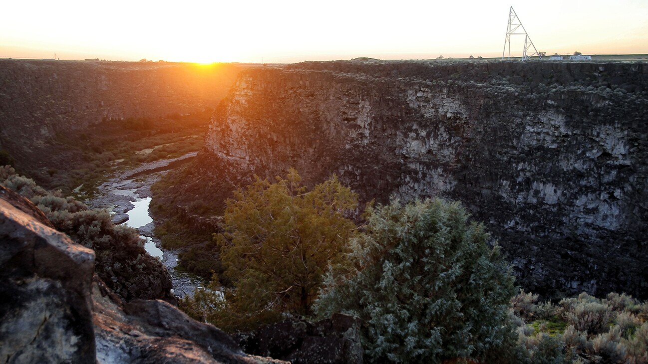 Picture of a canyon from the Disney+ Originals movie Stuntman. (Disney/ Steve Dondero)