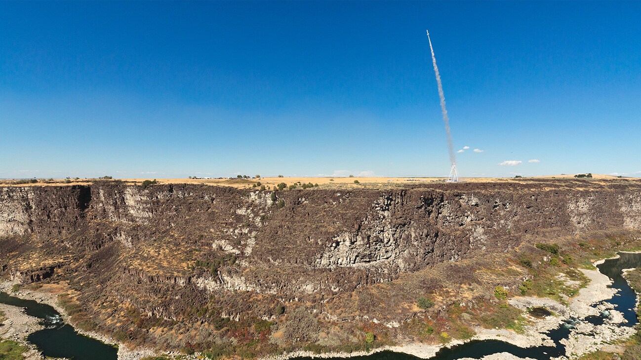 Picture of a canyon from the Disney+ Originals movie Stuntman. (Disney/ Steve Dondero)