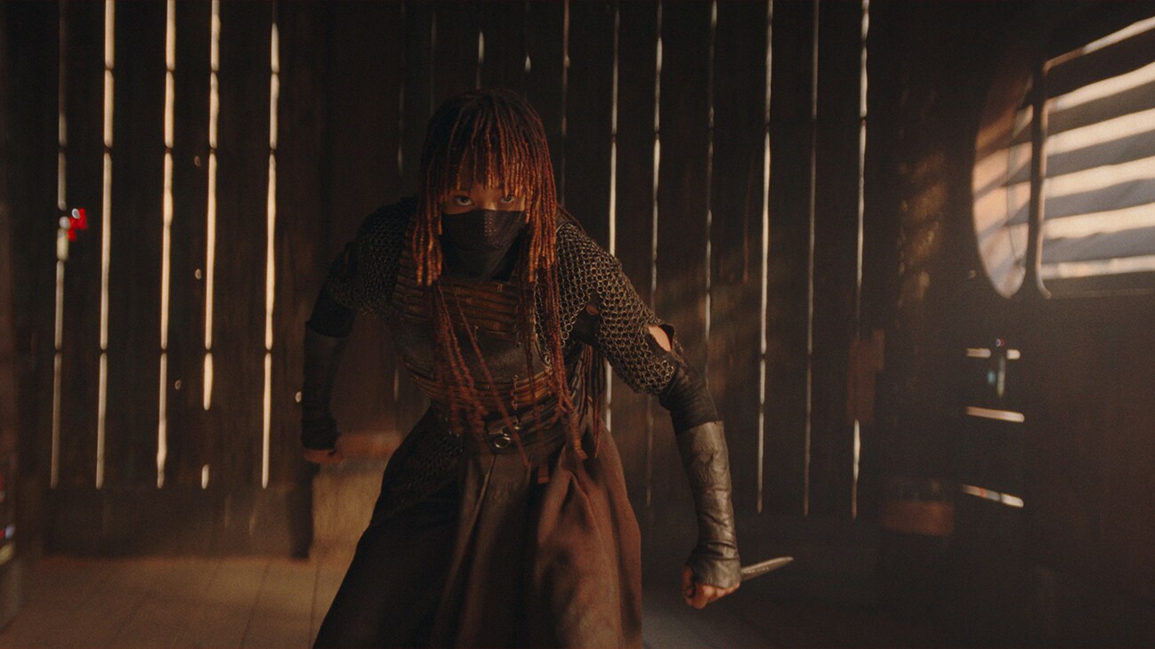 Mae (Amandla Stenberg) in Lucasfilm's THE ACOLYTE, exclusively on Disney+. ©2024 Lucasfilm Ltd. & TM. All Rights Reserved.