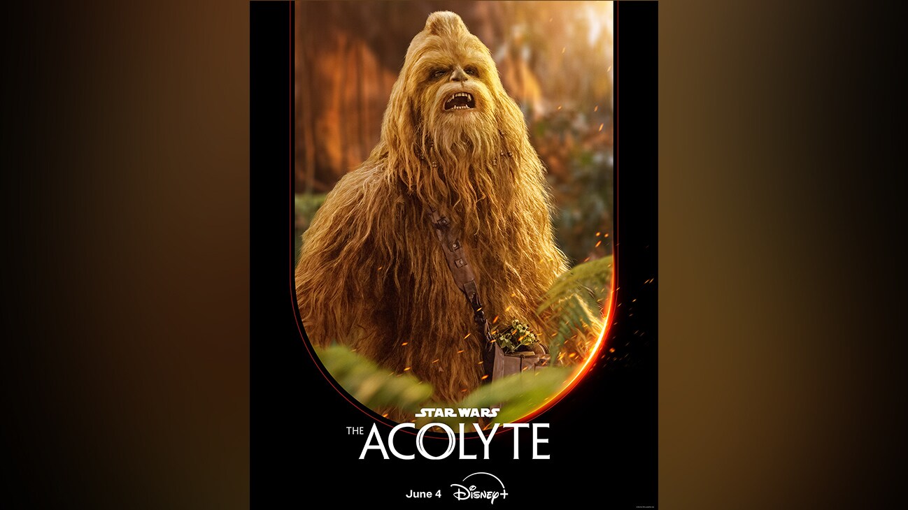 Kelnacca | A Wookiee Jedi Master, Kelnacca has sequestered himself in the tangled jungles of Khofar. He is a loner who lives a solitary life. | Star Wars: The Acolyte | June 4 | Disney+ | movie poster
