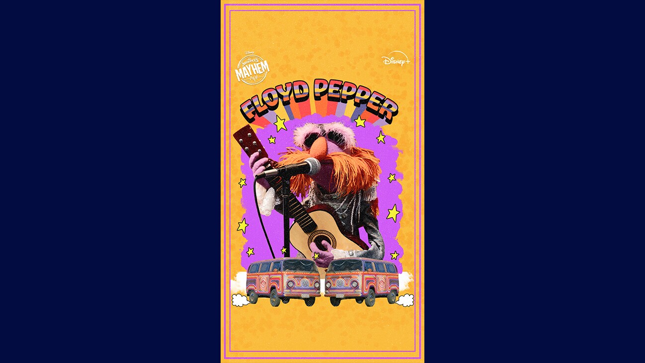 Floyd Pepper | The Muppets Mayhem | Disney+ | movie poster
