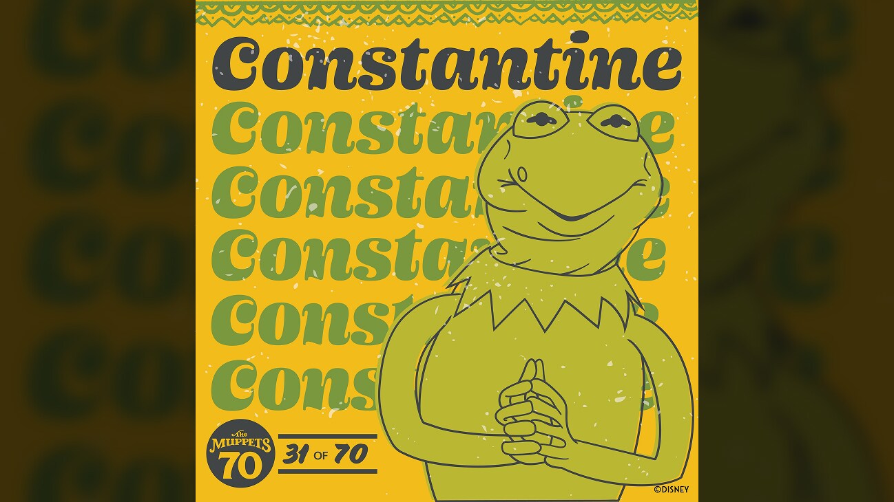 A colorful 2D image of Constantine from "The Muppets" | The Muppets 70 (31 of 70)