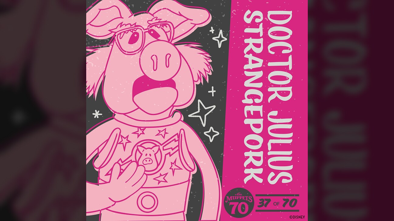 A colorful 2D image of Doctor Julius Strangepork from "The Muppets" | The Muppets 70 (37 of 70)