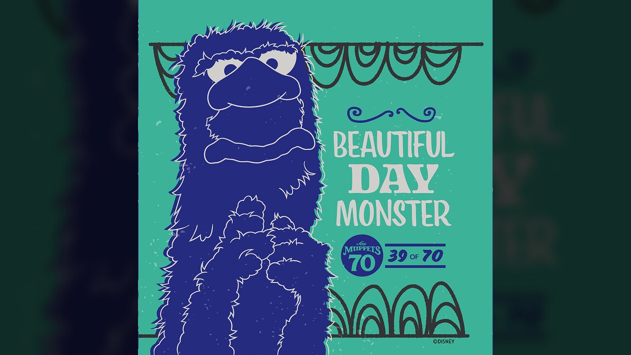 A colorful 2D image of Beautiful Day Monster from "The Muppets" | The Muppets 70 (39 of 70)