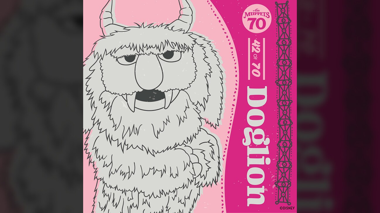 A colorful 2D image of Doglion from "The Muppets" | The Muppets 70 (42 of 70)