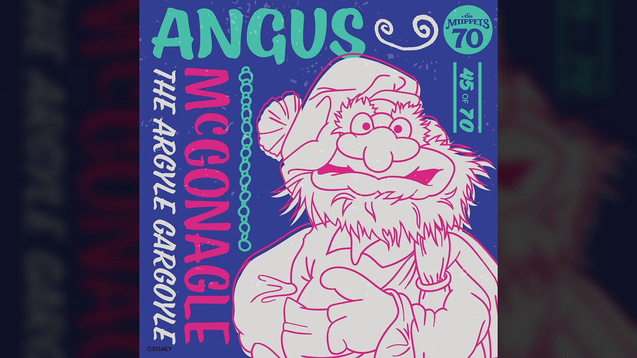 A colorful 2D image of Angus McGonagle from "The Muppets" | The Muppets 70 (45 of 70)