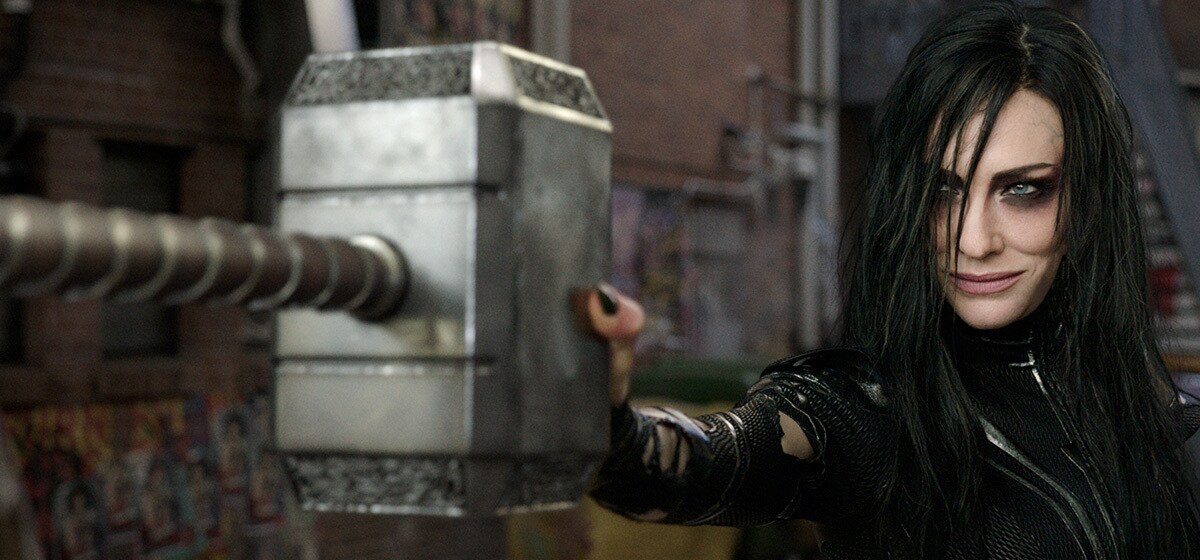 Cate Blanchett (Hela) from the movie "Thor: Ragnarok"