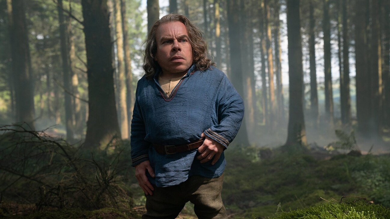 Willow Ufgood (Warwick Davis) in Lucasfilm's WILLOW exclusively on Disney+. ©2022 Lucasfilm Ltd. & TM. All Rights Reserved.
