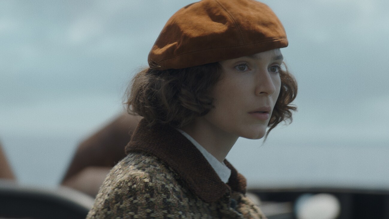 Tilda Cobham-Hervey as Meg Ederle in Disney’s live-action YOUNG WOMAN AND THE SEA. Photo courtesy of Disney. © 2024 Disney Enterprises Inc. All Rights Reserved.