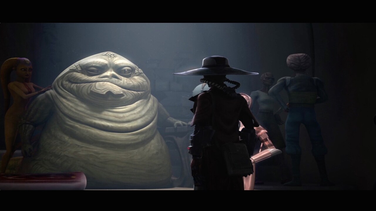 This episode finally reveals who hired Cad Bane for the liberation of Ziro the Hutt: it was the b...
