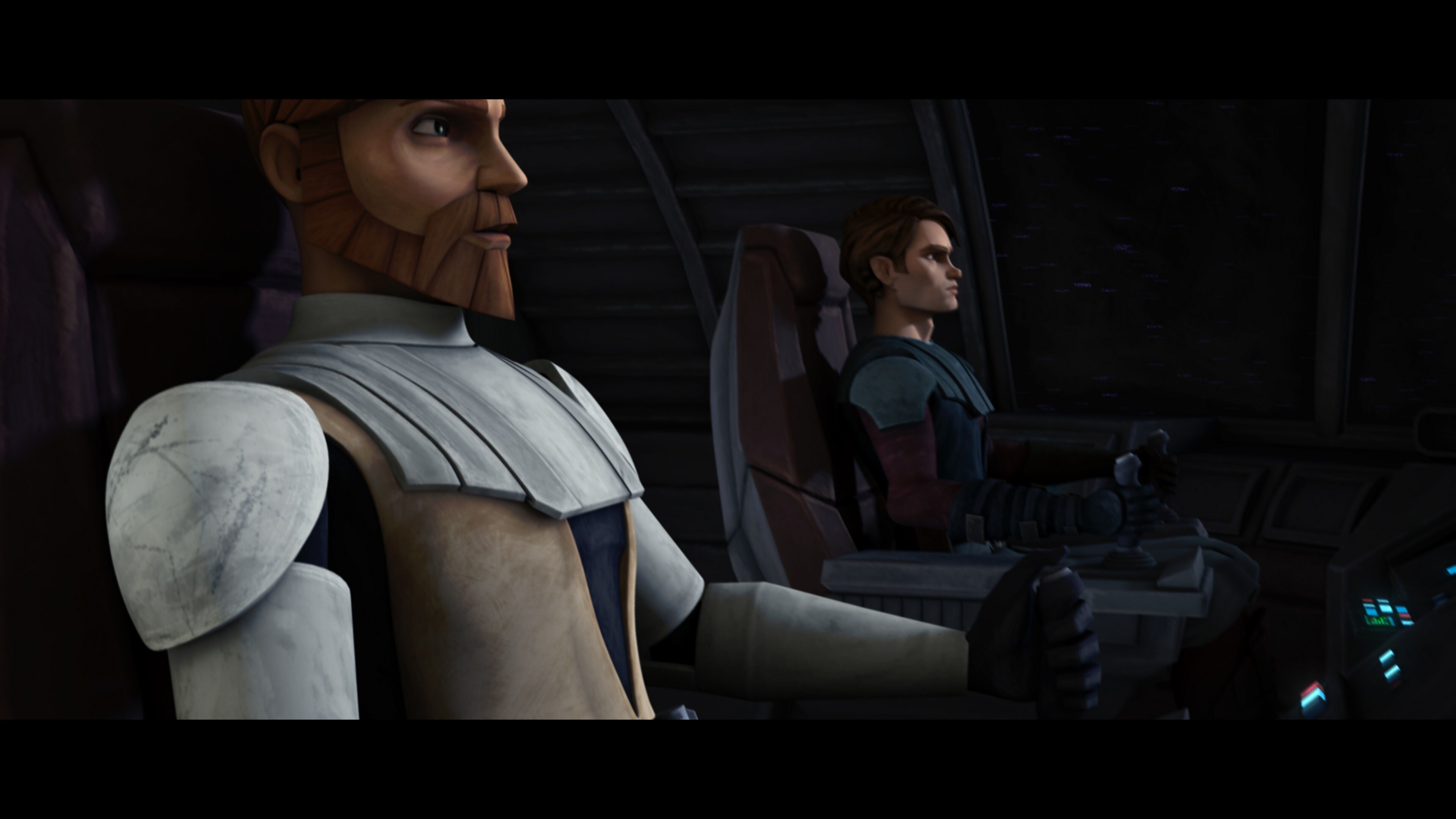 Kenobi's discomfort and inexperience with space travel is evident as he doesn't recognize the cap...