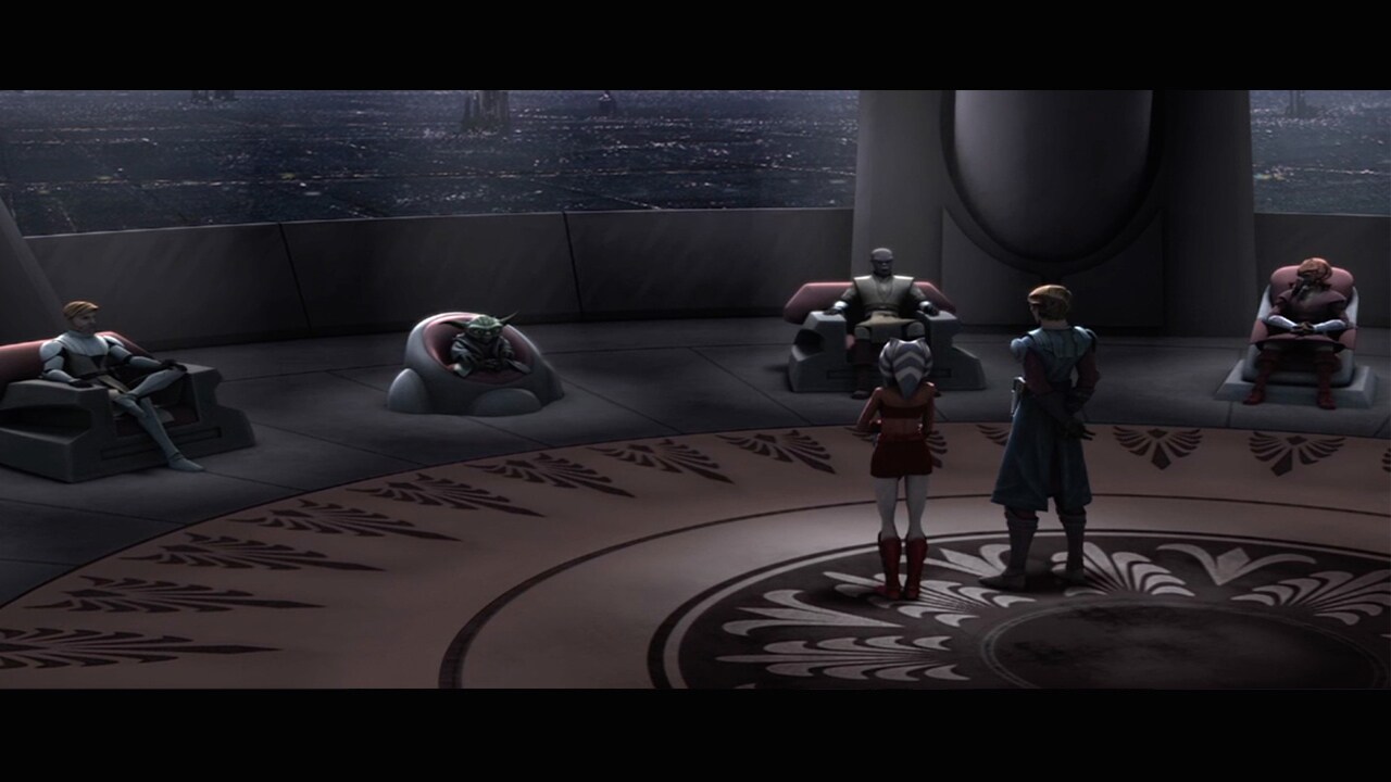 The script called for Ki-Adi-Mundi to be present at the Jedi Council meeting, however his animati...