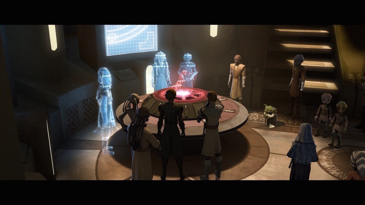 The Jedi war room includes a number of new Jedi character models, including a Weequay Jedi (label...