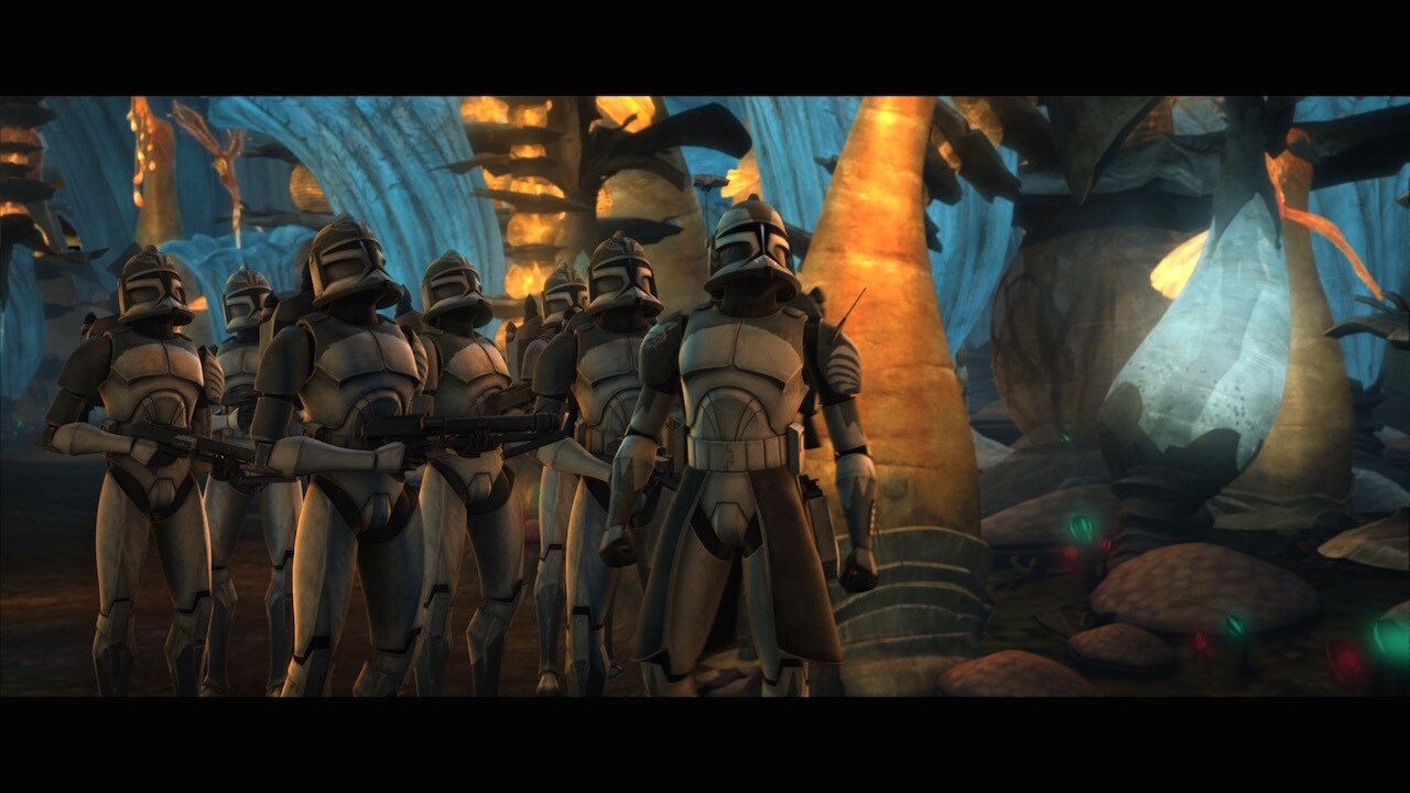 This episode sees the return of Plo Koon's Wolfpack clone troopers, led by Commander Wolffe, and ...