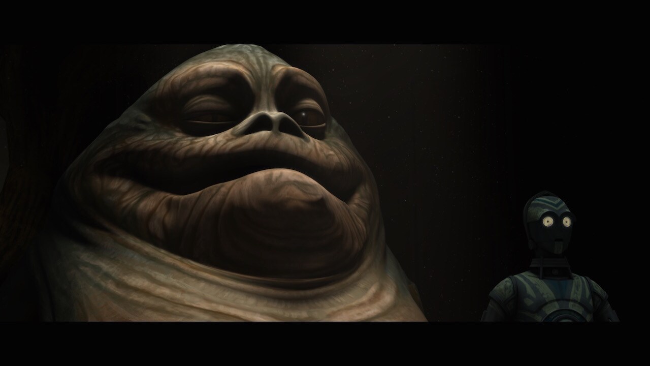 The five Hutt family leaders are are Oruba, Marlo, Arok, Gorga and Jabba. As Jabba is not present...
