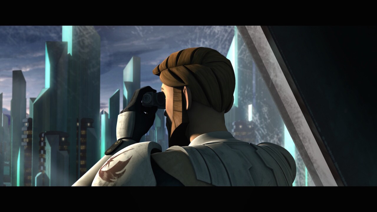 The script describes Obi-Wan's placement in the towers as both on 287th floor and the 46th level....