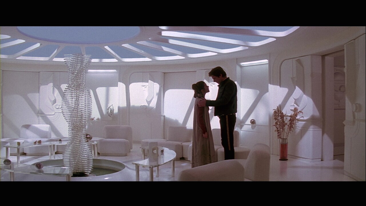 While Cloud City technicians repaired the Falcon, Lando put his guests up in a suite with an eye-...