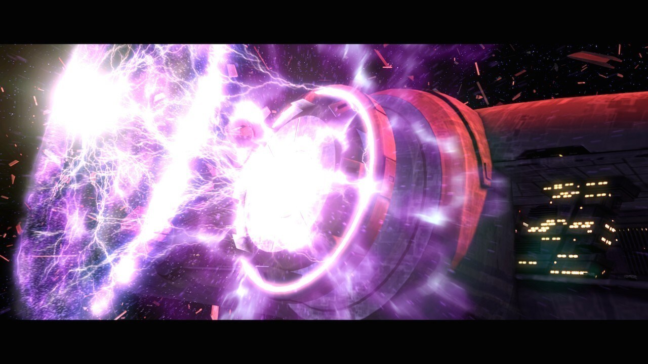 The firing channel shot of the ion cannon is a nod to the shot design of the Death Star firing in...