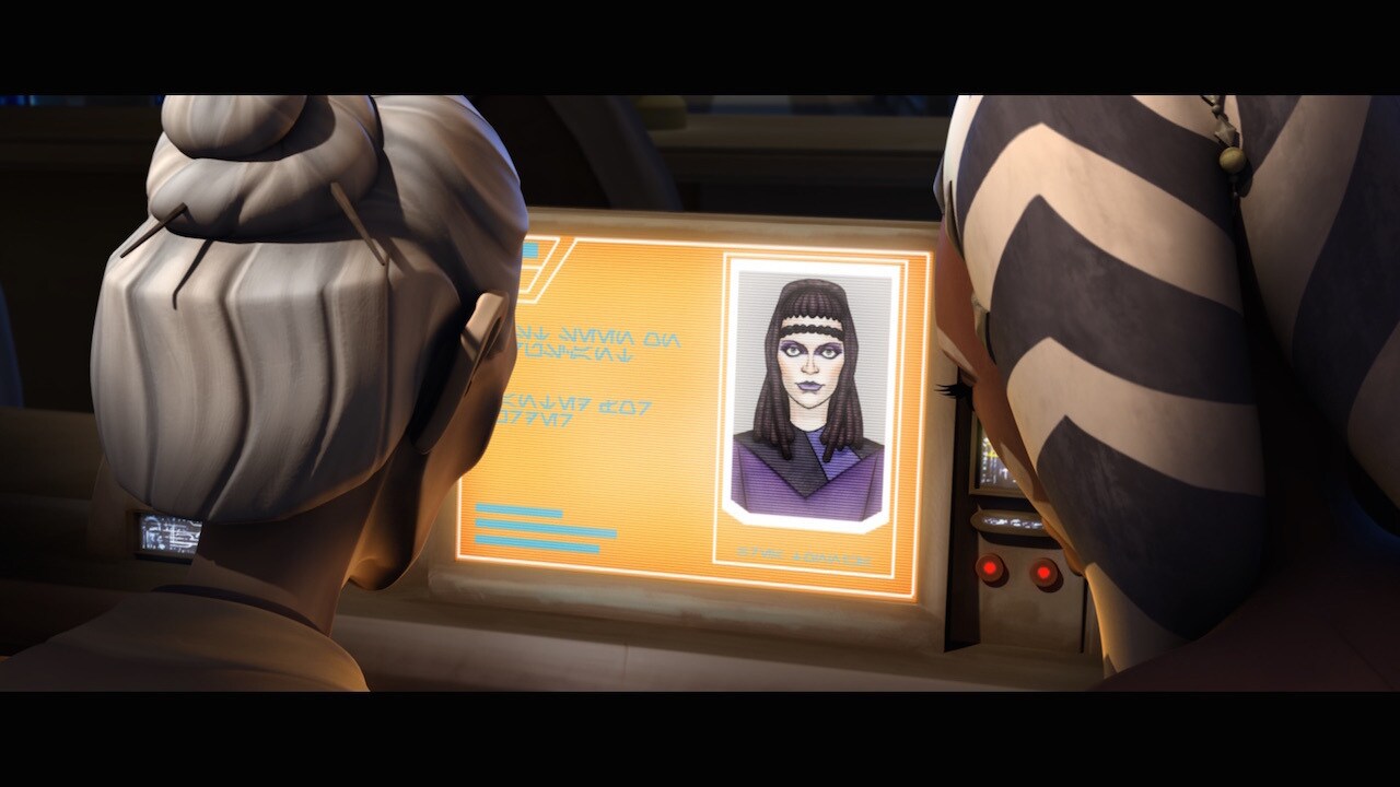 When Ahsoka is researching underworld thieves, she poses on a mugshot of Brea Tonnika, one of the...