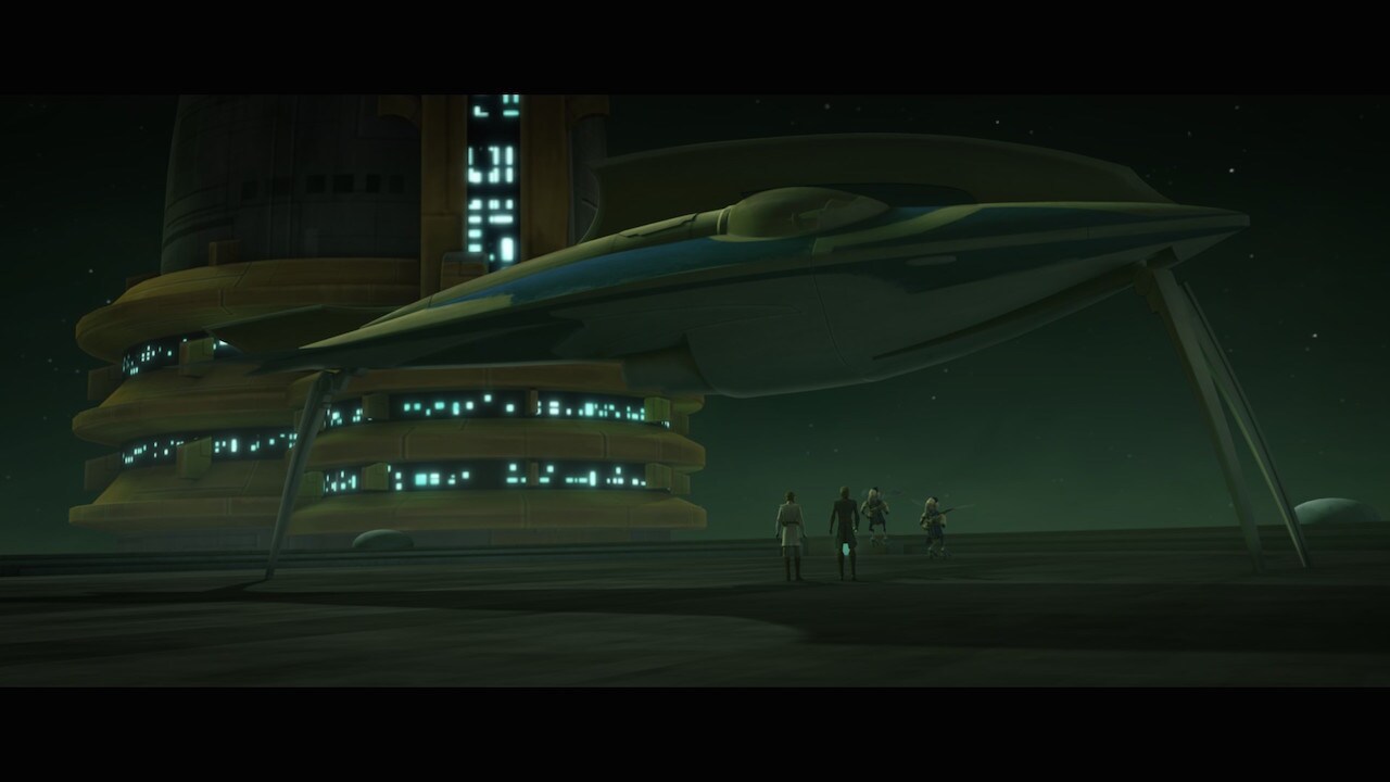 The ship that the Jedi take to leave Toydaria is the Thief's Eye, the same vessel briefly glimpse...