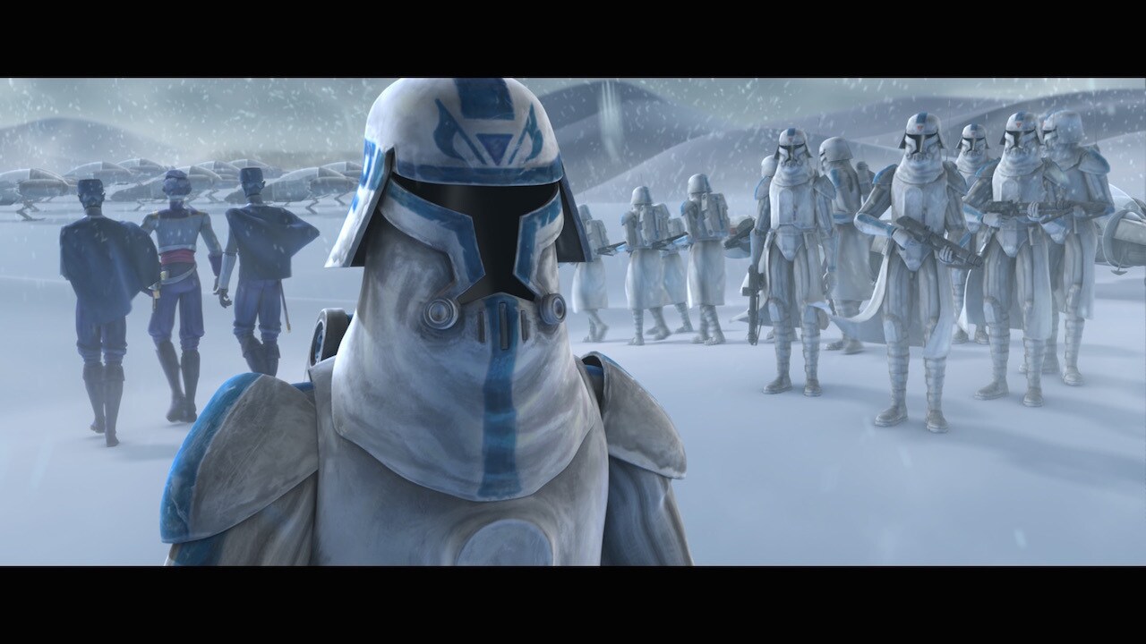 The designs of the cold weather clones draws generously from early The Empire Strikes Back concep...