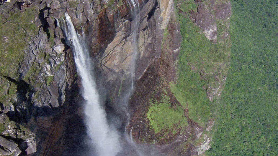 Photo of cave waterfalls from the movie earth