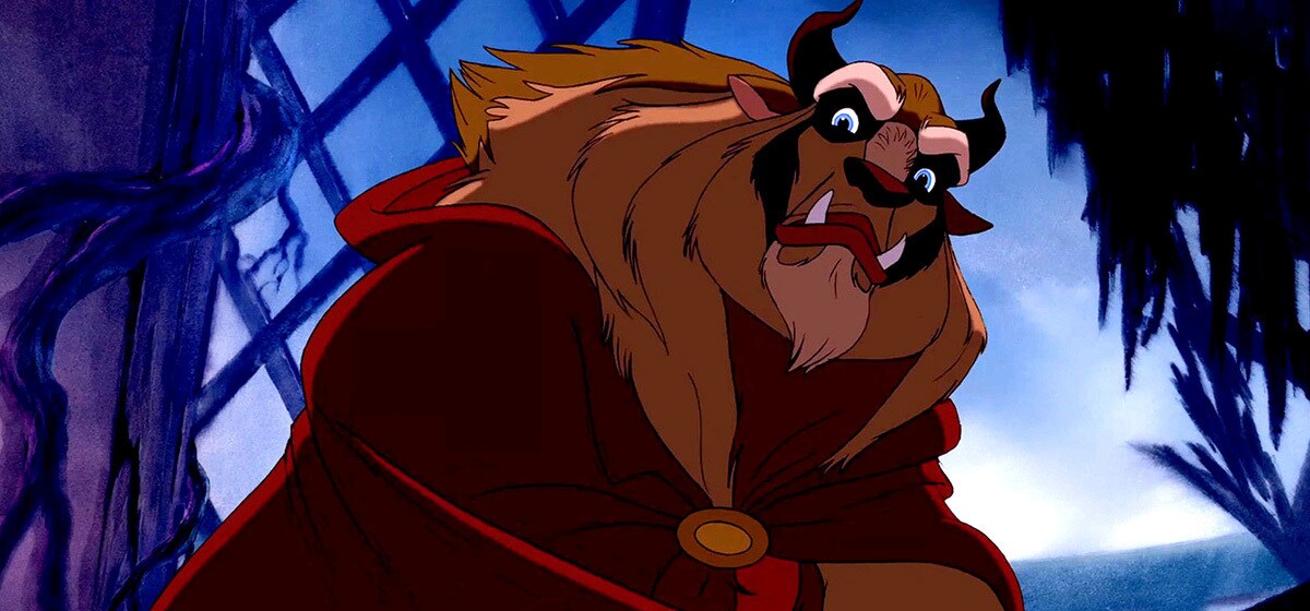 Robby Benson as Beast in the Disney movie Beauty and the Beast (1991).