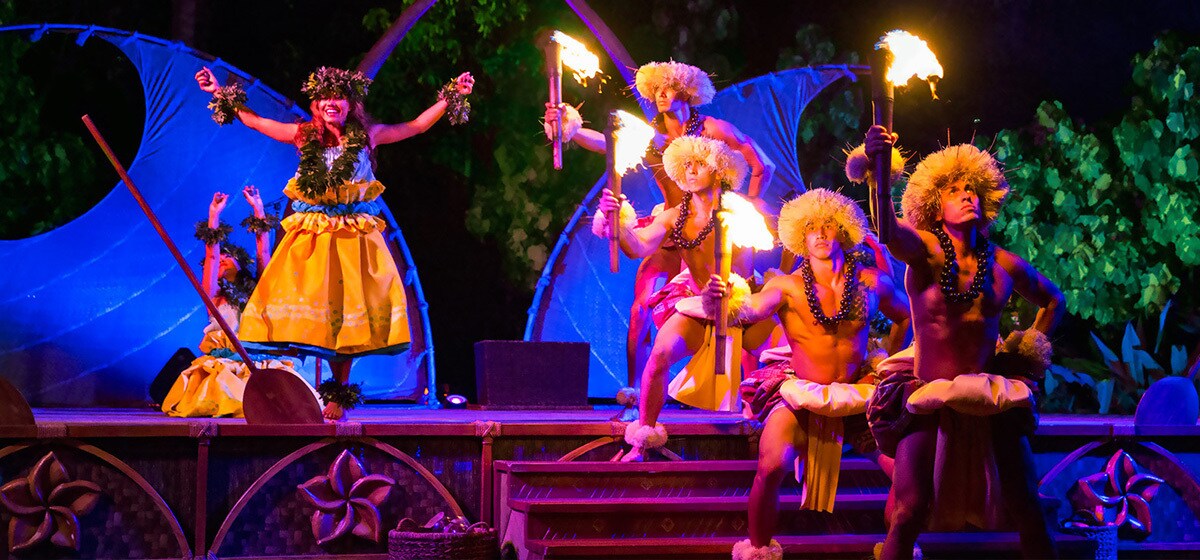 The spectacular live entertainment at Aulani, A Disney Resort & Spa allows families to discover t...