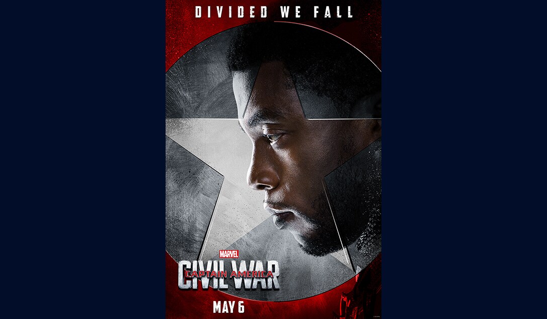 Chadwick Boseman (T'Challa/Black Phanther) in Marvel's Captain America Civil War